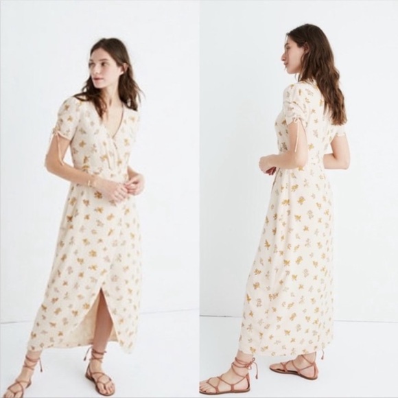 Madewell Dresses & Skirts - Madewell Silk Wrap Maxi Dress in Field Bouquet Measures Like a Size 8